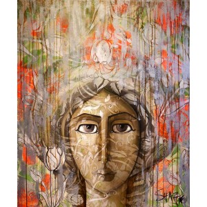 Shazia Salman, 30 x 36 Inch,  Acrylics on Canvas,  Figurative Painting, AC-SAZ-012